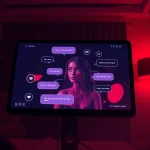 Immersive NSFW AI interface showing engaging adult character interaction.