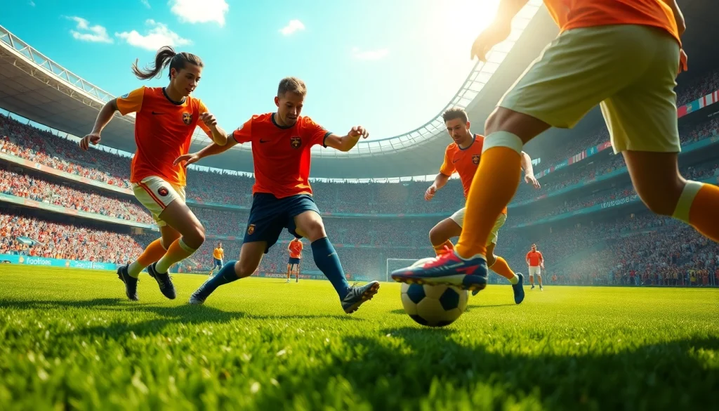 ผลบอล888 การแข่งขันฟุตบอลที่น่าตื่นเต้นในสนามกีฬาที่มีผู้ชมจำนวนมาก