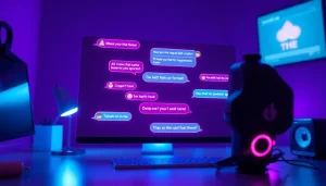 Engaging NSFW AI chat interface showcasing playful dialogue in a modern digital workspace.
