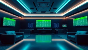 1win durust rey mərkəzində müasir kazino atmosferi ilə şəkil çəkmək.