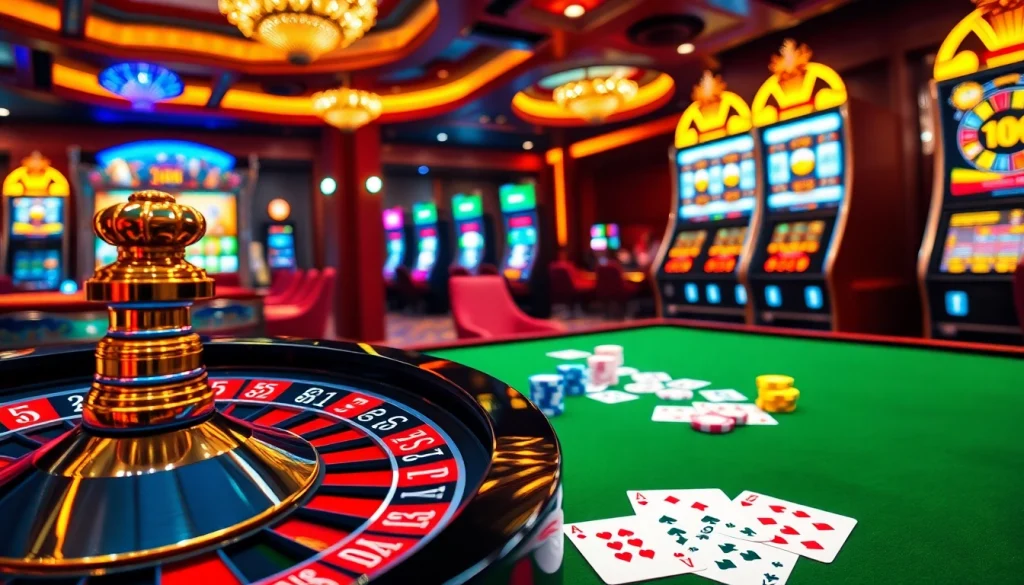 Engage with free porn games at a luxurious casino environment, showcasing roulette and poker excitement.
