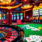Engage with free porn games at a luxurious casino environment, showcasing roulette and poker excitement.