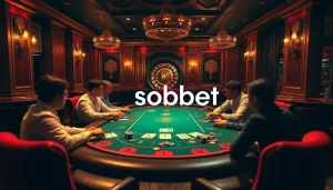 SboBet brings the thrill of high-stakes poker to life at a luxurious casino table.