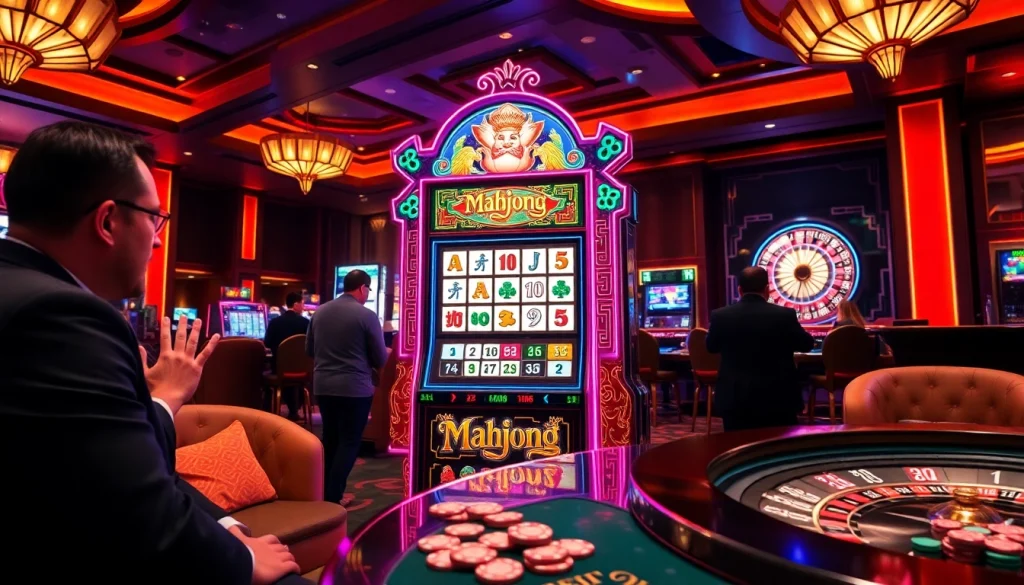 Rasakan pengalaman slot demo Mahjong yang mendebarkan di suasana kasino mewah.