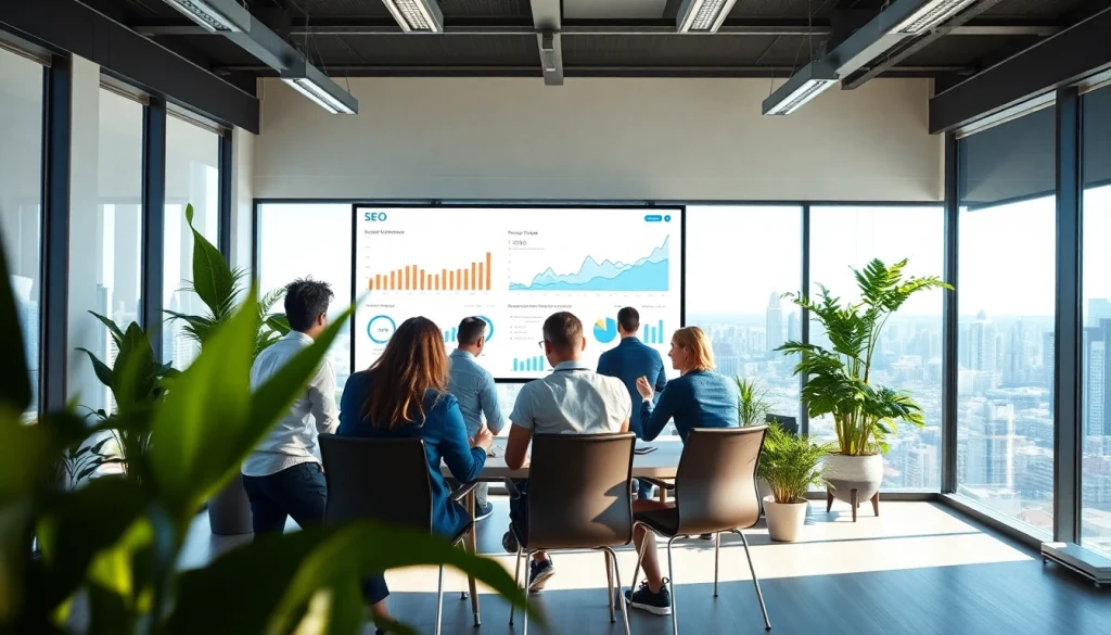 Enhancing SEO performance analysis with team collaboration in a modern workspace.