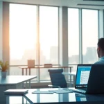 VAT Return Filing in UAE, a professional office setup showcasing financial management.