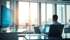 VAT Return Filing in UAE, a professional office setup showcasing financial management.