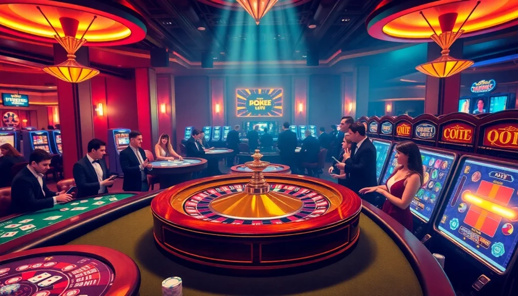 Excitation des jeux d'argent au casino en ligne Français avec tables de roulette et de poker