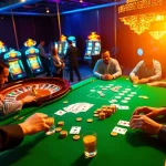 Players enjoying high-stakes games at SHBET casino with vibrant tables and luxurious ambiance.