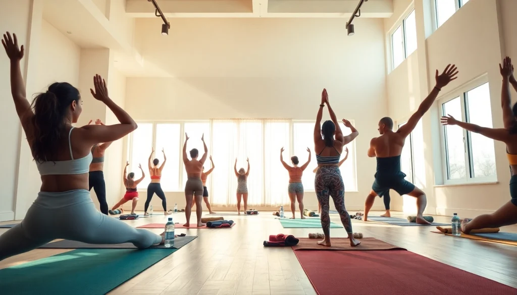 ホットヨガおすすめのコミュニティの雰囲気が漂う、参加者が多様な静かなヨガスタジオ。