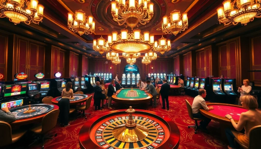 Vivez l'excitation du casino en ligne France avec des joueurs aux tables de roulette et de poker.