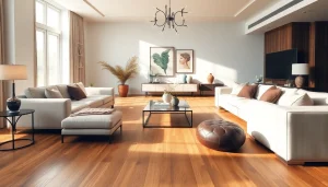Showcasing lvp flooring in a stylish modern living room with elegant decor.