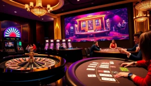 Vivez l'excitation dans un cadre de casino en ligne France luxueux avec roulette et blackjack.