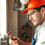 Hands-on training in plumbing apprenticeship showcasing a dedicated apprentice at work