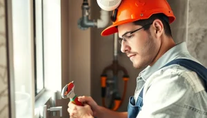 Hands-on training in plumbing apprenticeship showcasing a dedicated apprentice at work