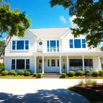 Captivating cape cod home addition featuring modern architecture and serene coastal surroundings.