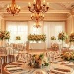 Experience the charm of a Wedding Event Space Jacksonville with stunning floral arrangements and elegant table settings.