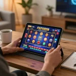 Experience thrilling gameplay on FAFA828 while strategizing in a cozy home setting.