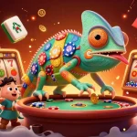 Experience the thrill of slot 5 ribu with dynamic casino elements and vibrant visuals in this illustration.