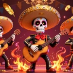 Play exciting loket88 slot games with dynamic visuals featuring vibrant mariachi musicians, gold coins, and thrilling atmosphere.