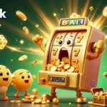 Spin the M88 link slot machine jackpot as coins explode, celebrating thrilling casino wins!